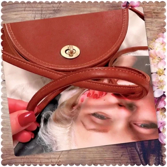 VINTAGE COACH BRITISH TAN LEATHER CROSSBODY MINI BAG 9825 - Picture 13 of 17